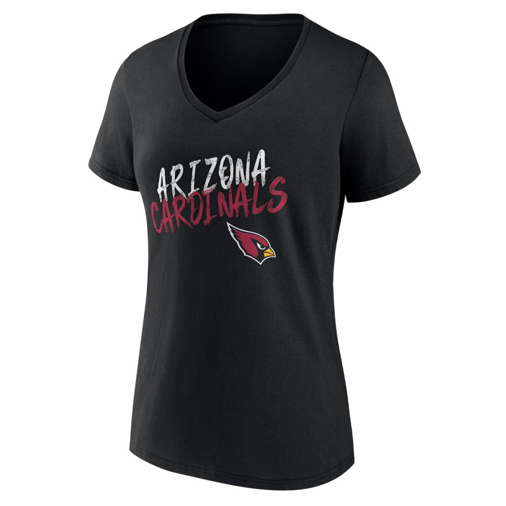 Arizona Cardinals Women's Hustle V-Neck T-Shirt Black