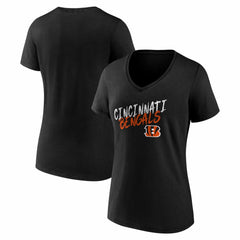 Cincinnati Bengals Women's Hustle V-Neck T-Shirt Black