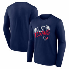 Houston Texans Hustle Long Sleeve T-Shirt Navy
