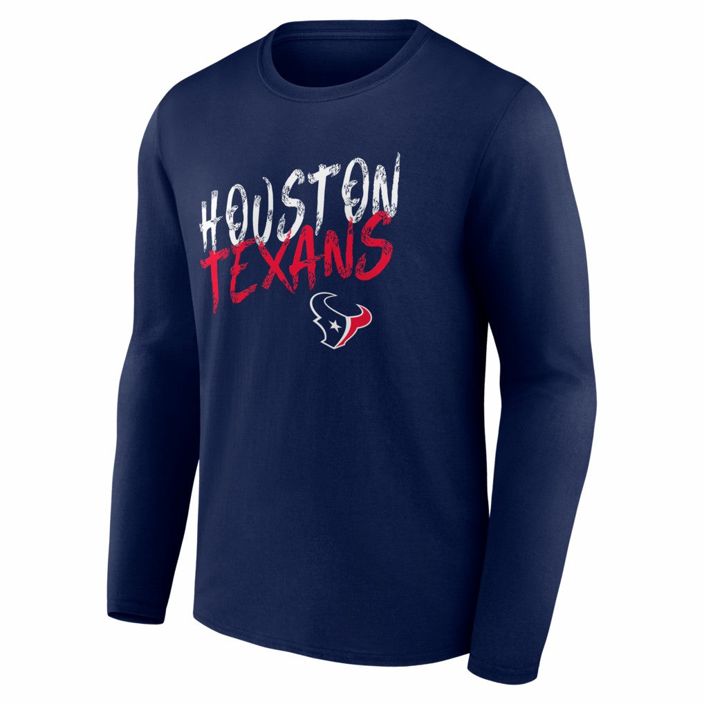 Houston Texans Hustle Long Sleeve T-Shirt Navy