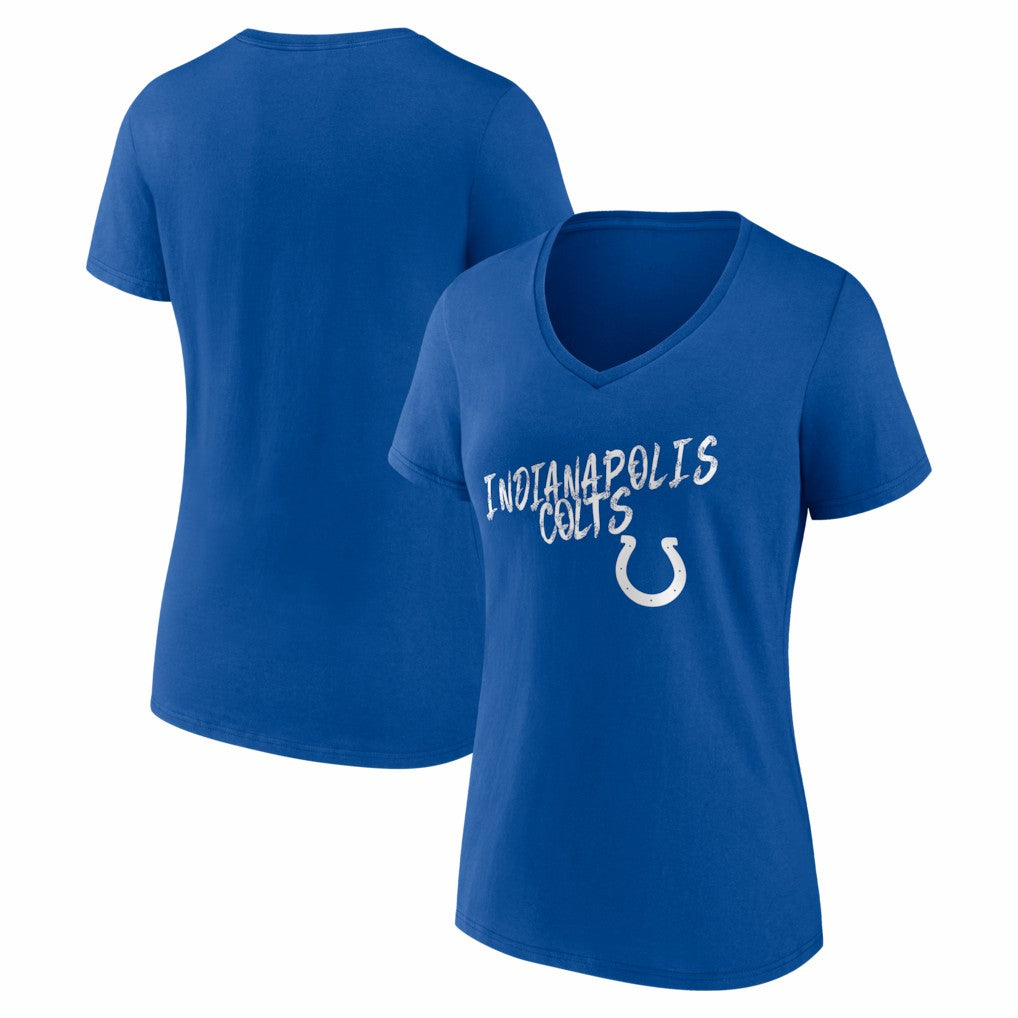 Indianapolis Colts Women's Hustle V-Neck T-Shirt Royal