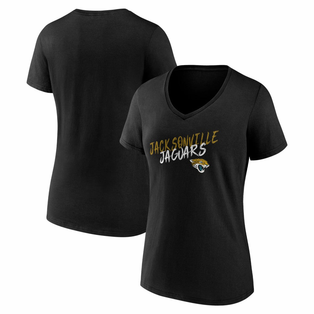 Jacksonville Jaguars Women's Hustle V-Neck T-Shirt Black
