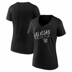 Las Vegas Raiders Women's Hustle V-Neck T-Shirt Black