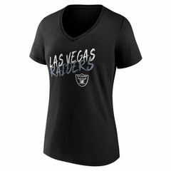 Las Vegas Raiders Women's Hustle V-Neck T-Shirt Black
