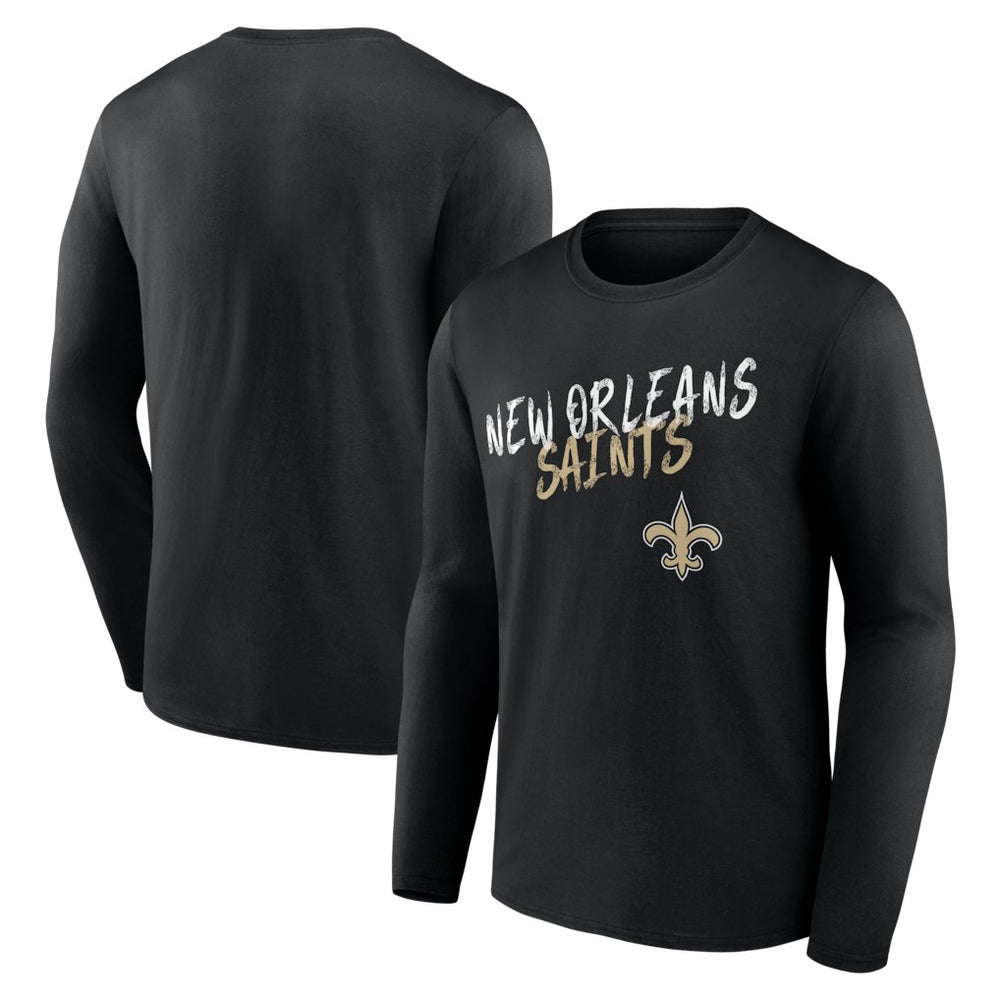 New Orleans Saints Hustle Long Sleeve T-Shirt Black