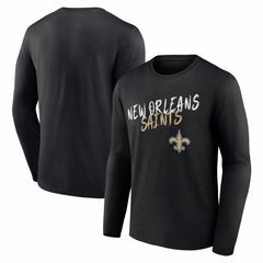 New Orleans Saints Hustle Long Sleeve T-Shirt Black