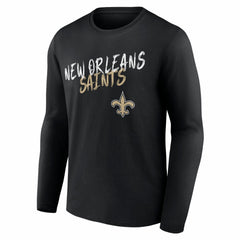 New Orleans Saints Hustle Long Sleeve T-Shirt Black