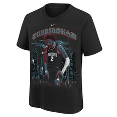 Cade Cunningham Detroit Pistons Youth City Edition Player T-Shirt Black