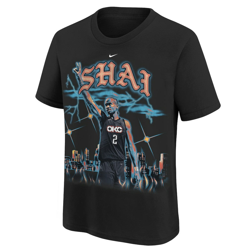 Shai Gilgeous-Alexander Oklahoma City Thunder Youth City Edition Player T-Shirt Black