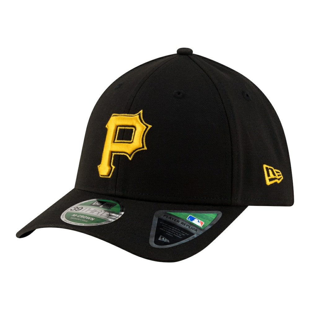 Pittsburgh Pirates New Era Alternate Player Replica 39THIRTY M-Crown Flex Hat - Black Hats