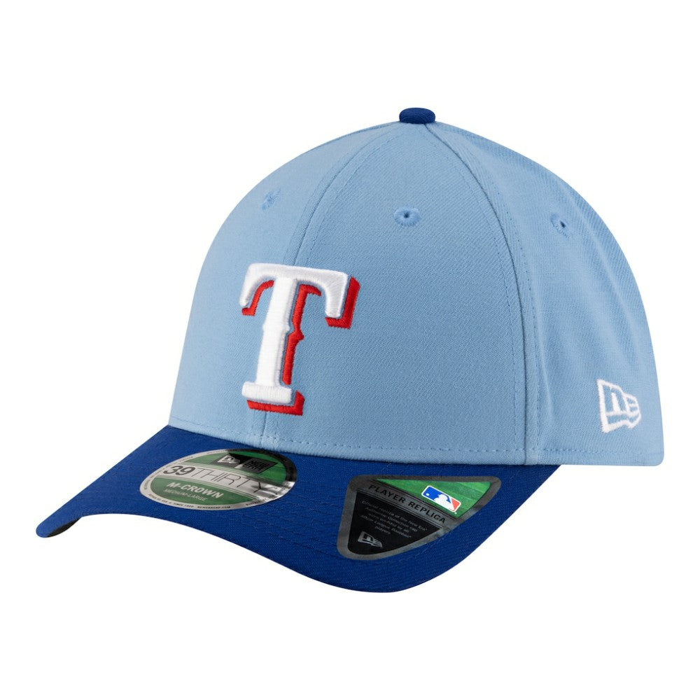 Texas Rangers New Era Player Replica 39THIRTY M-Crown Flex Hat - Light Blue Hats