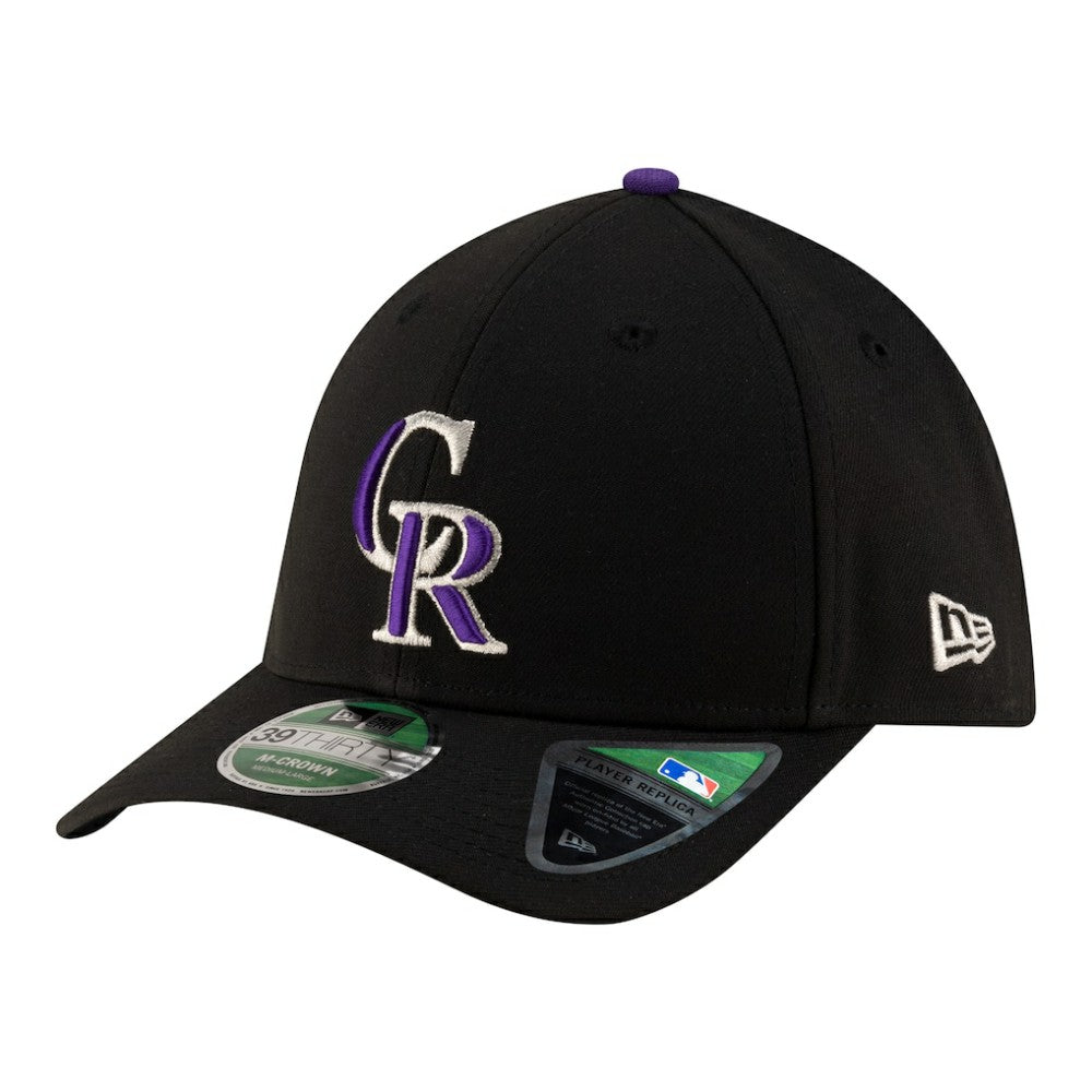 Colorado Rockies New Era Player Replica 39THIRTY M-Crown Flex Hat - Black Hats