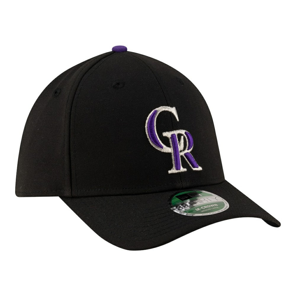 Colorado Rockies New Era Player Replica 39THIRTY M-Crown Flex Hat - Black Hats