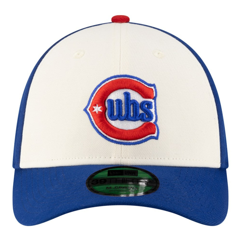 Chicago Cubs New Era Player Replica 39THIRTY M-Crown Flex Hat - White/Royal Hats