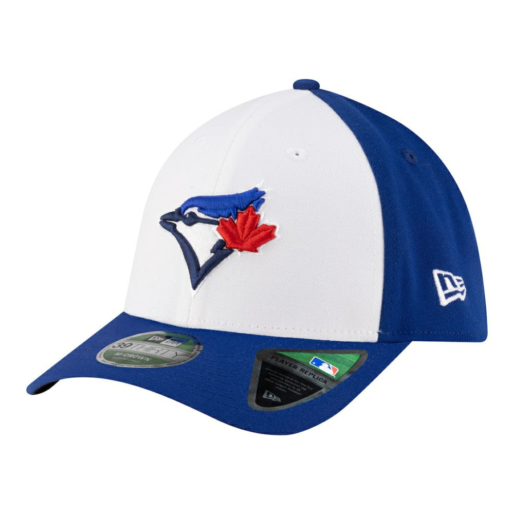 Toronto Blue Jays New Era Player Replica 39THIRTY M-Crown Flex Hat - White/Royal Hats