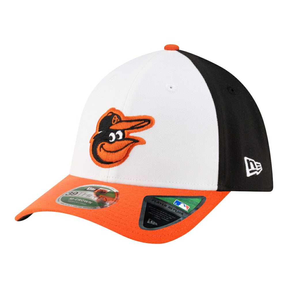 Baltimore Orioles New Era Player Replica 39THIRTY M-Crown Flex Hat - White/Orange Hats