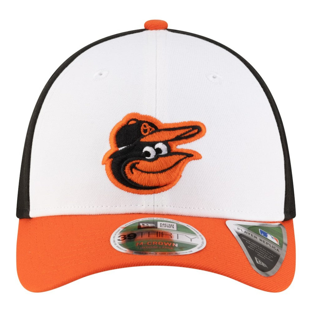 Baltimore Orioles New Era Player Replica 39THIRTY M-Crown Flex Hat - White/Orange Hats