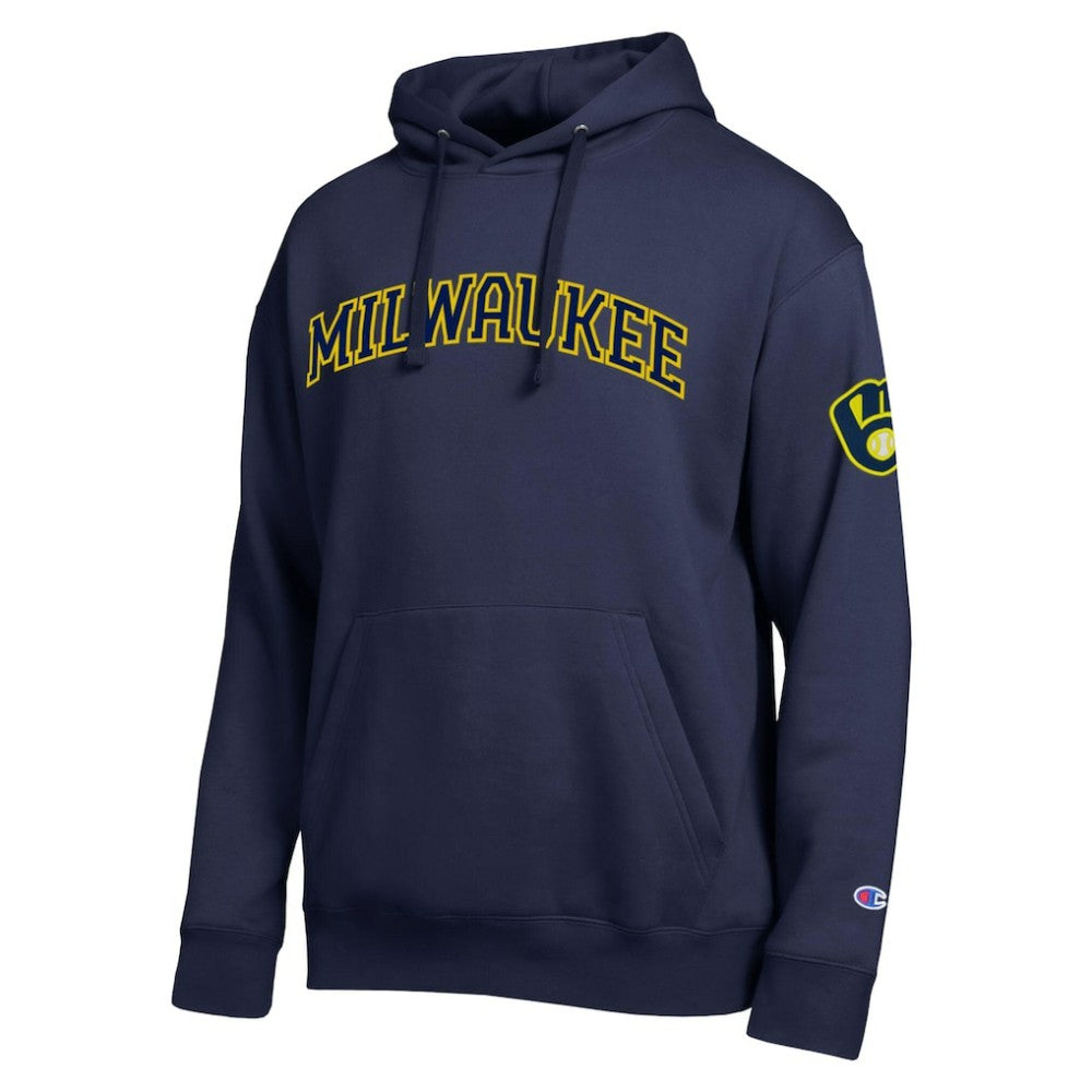 Milwaukee Brewers Champion All Star Wordmark Hoodie - Navy Hoodies