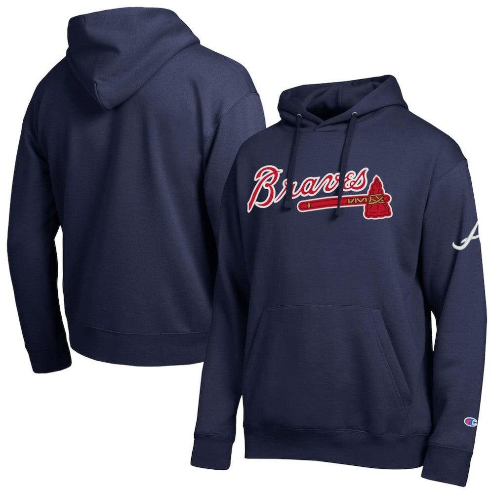 Atlanta Braves Champion All Star Wordmark Hoodie - Navy Hoodies