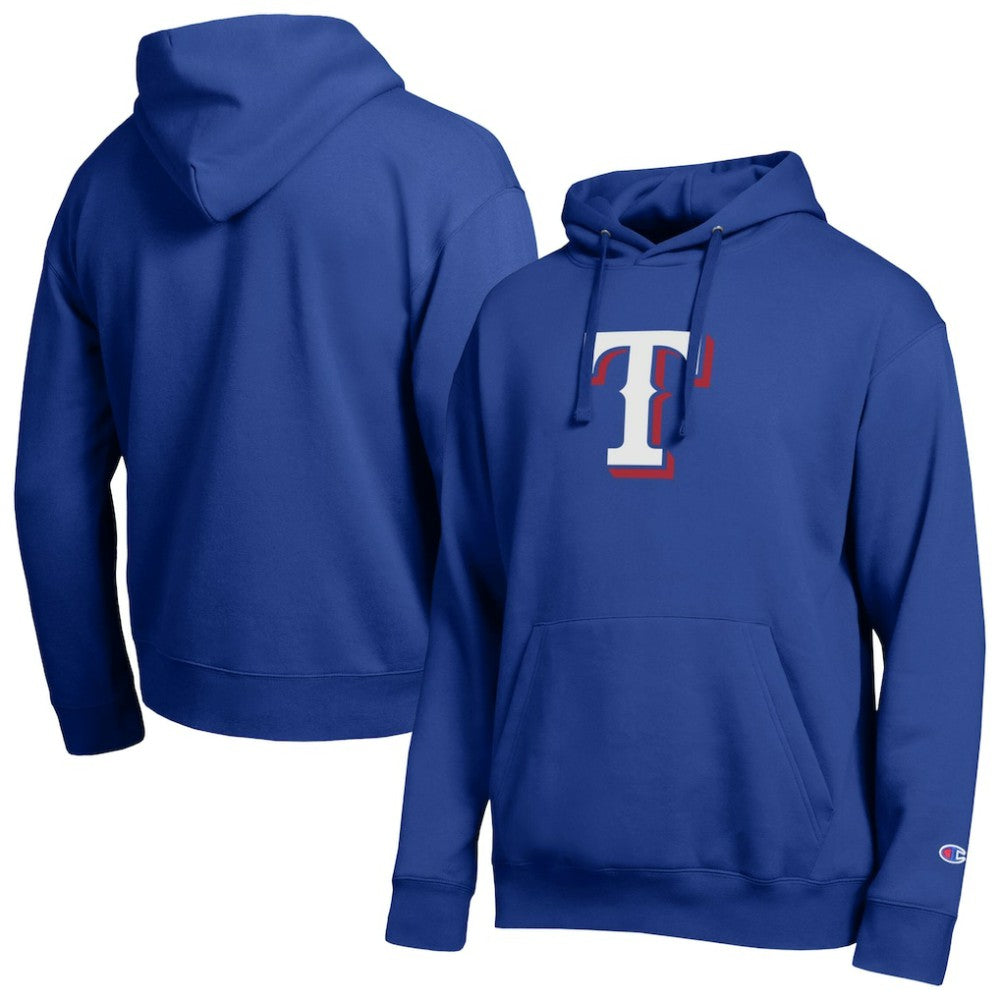 Texas Rangers Champion All Star Embroidered Logo Hoodie - Royal Hoodies