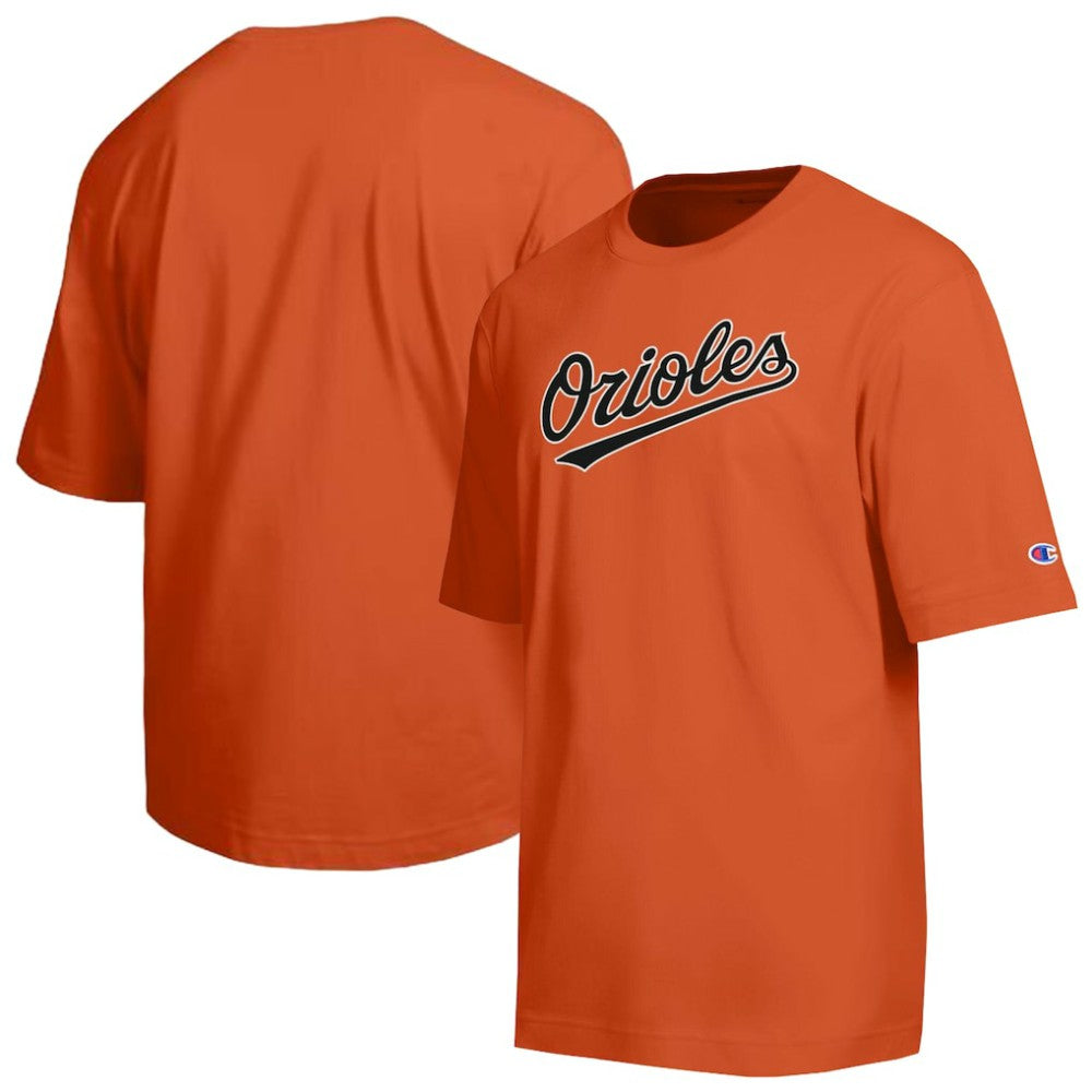 Baltimore Orioles Champion All Star Chenille Wordmark T-Shirt - Orange T-shirts