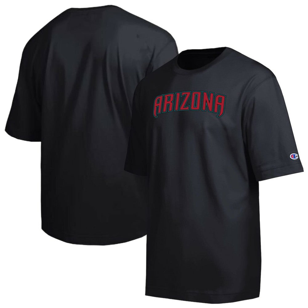 Arizona Diamondbacks Champion All Star Chenille Wordmark T-Shirt - Black T-shirts