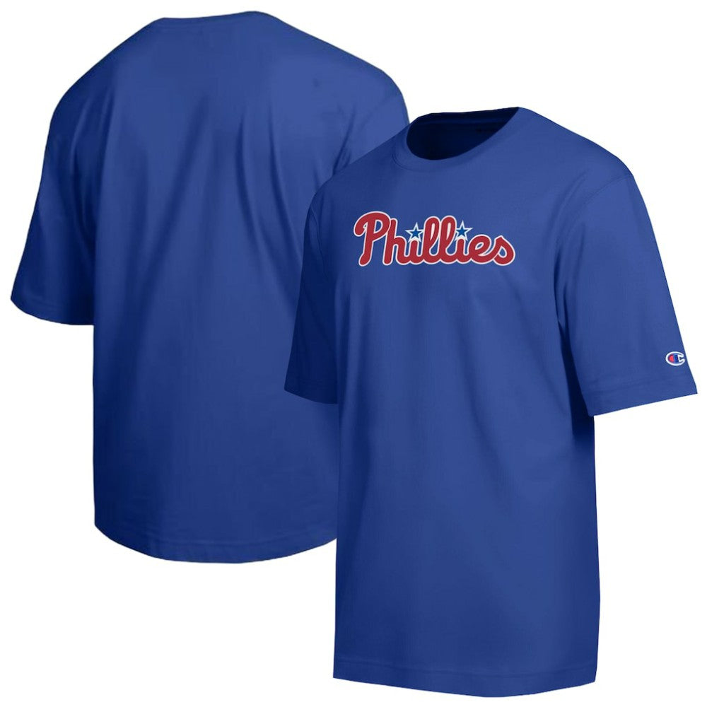 Philadelphia Phillies Champion All Star Chenille Wordmark T-Shirt - Royal T-shirts