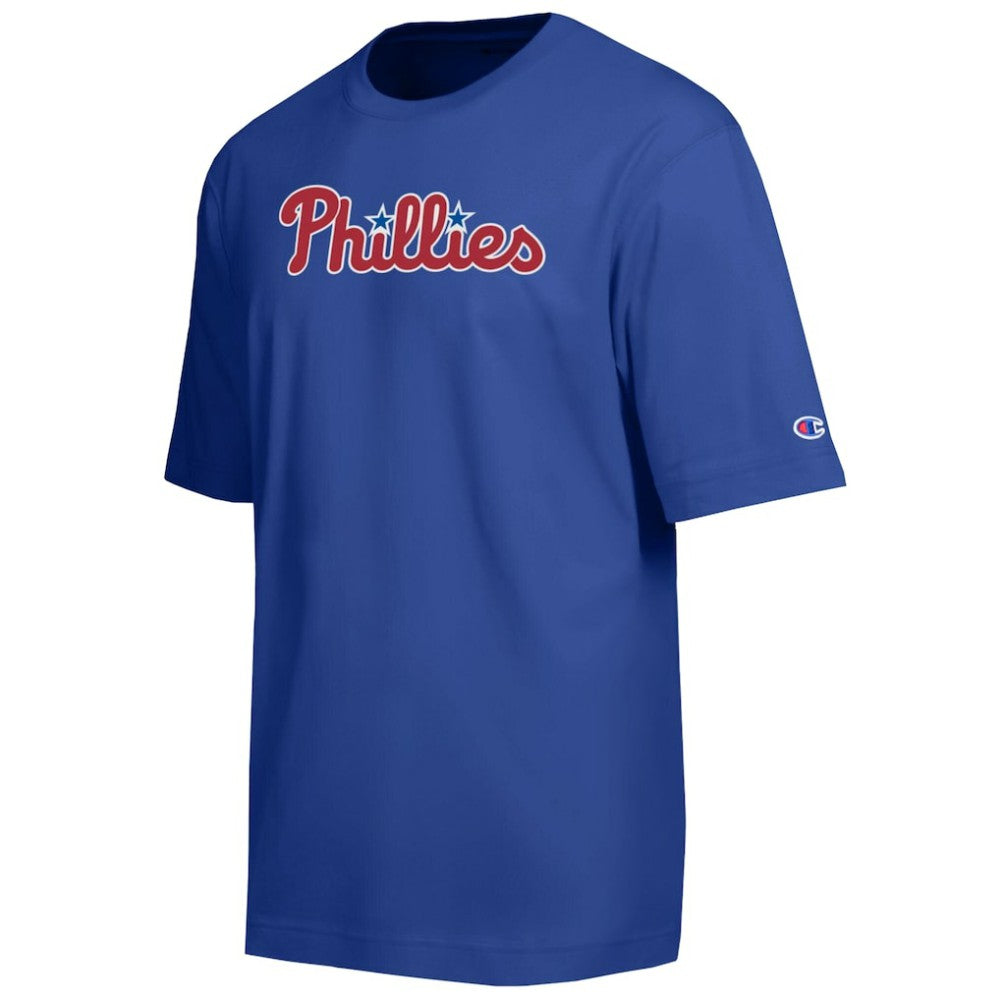 Philadelphia Phillies Champion All Star Chenille Wordmark T-Shirt - Royal T-shirts