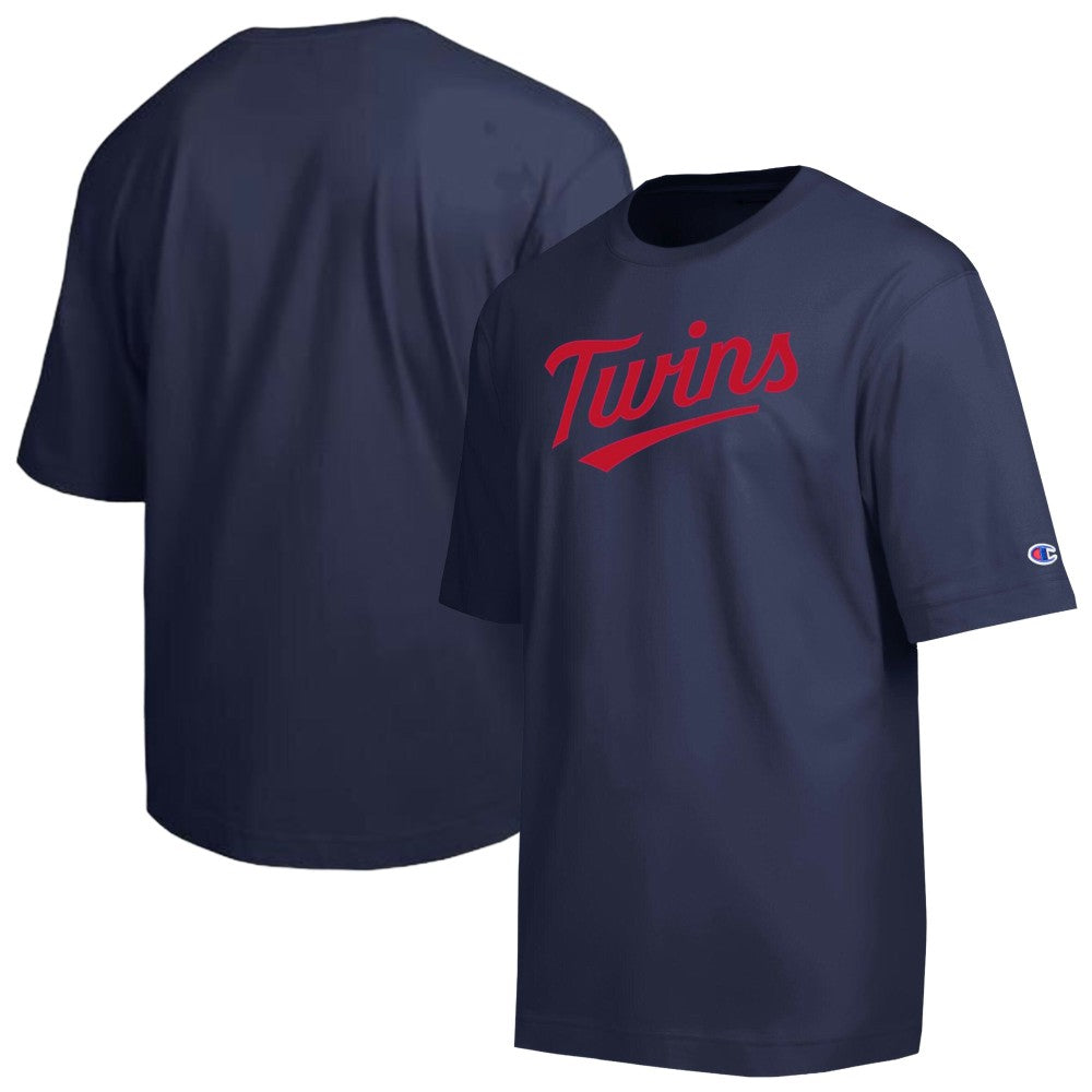 Minnesota Twins Champion All Star Chenille Wordmark T-Shirt - Navy T-shirts