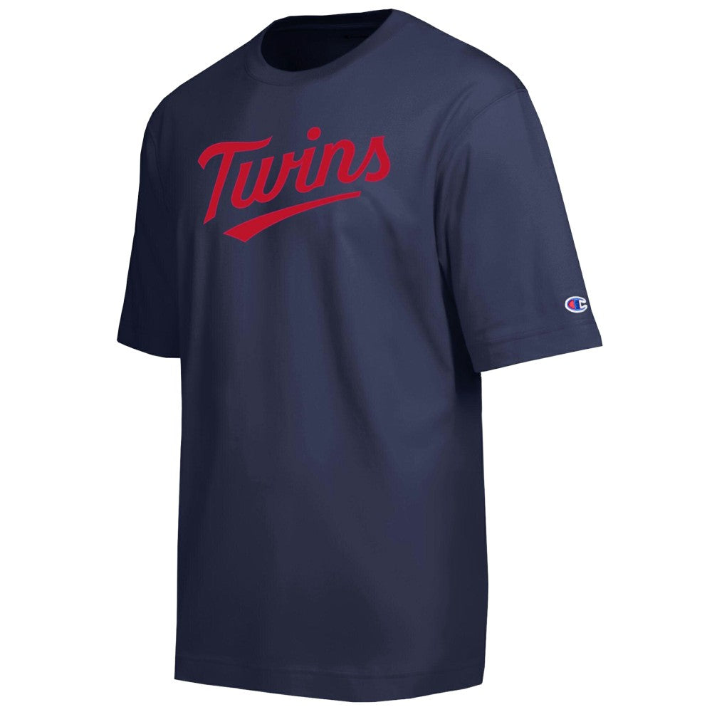 Minnesota Twins Champion All Star Chenille Wordmark T-Shirt - Navy T-shirts