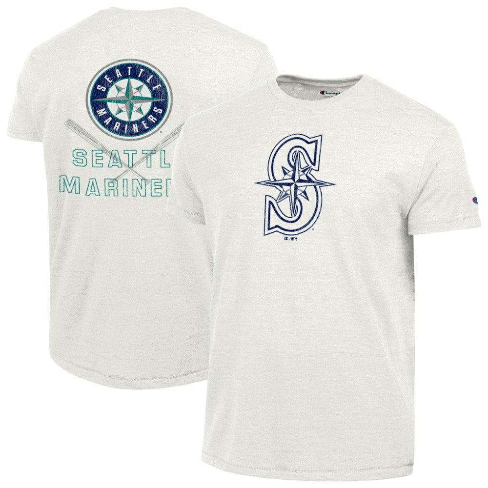Seattle Mariners Champion Tri-Blend T-Shirt - Heather White T-shirts