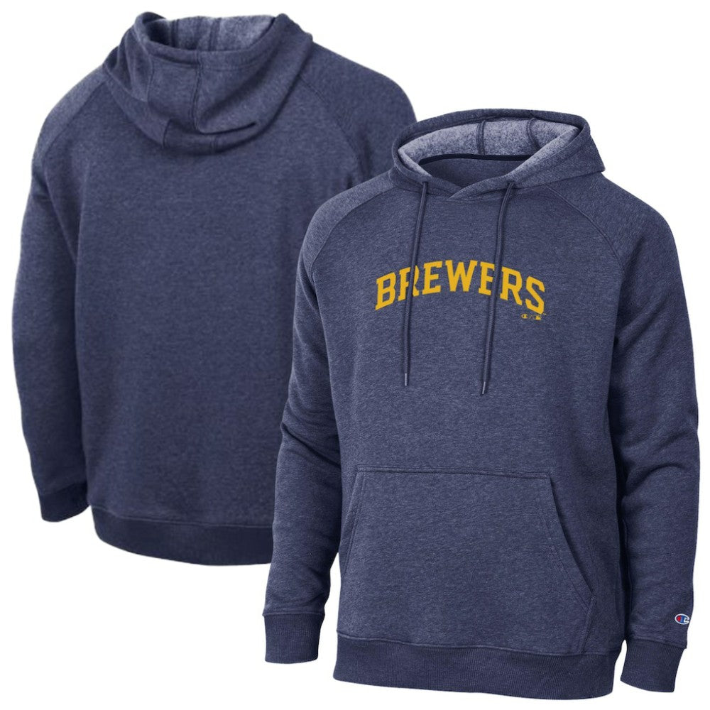 Milwaukee Brewers Champion Triumph Tri-Blend Raglan Hoodie - Navy Hoodies