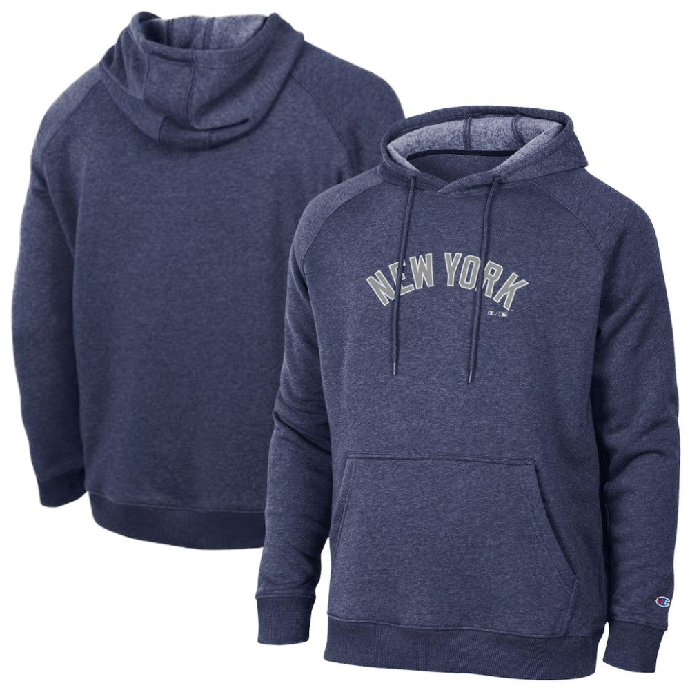 New York Yankees Champion Triumph Tri-Blend Raglan Hoodie - Navy Hoodies