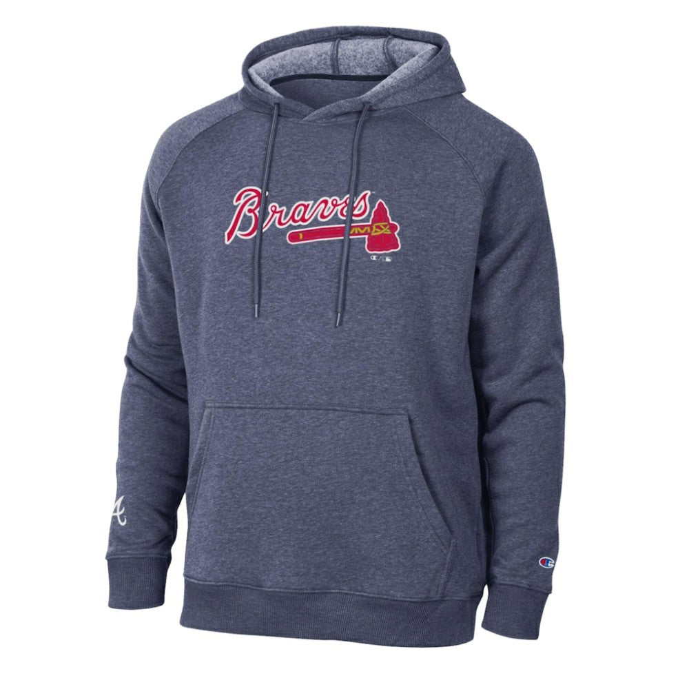 Atlanta Braves Champion Triumph Tri-Blend Raglan Hoodie - Navy Hoodies