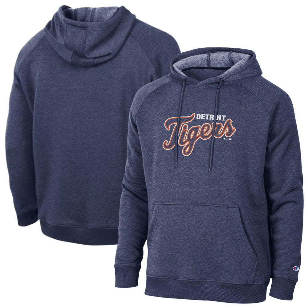 Detroit Tigers Champion Triumph Tri-Blend Raglan Hoodie - Navy Hoodies