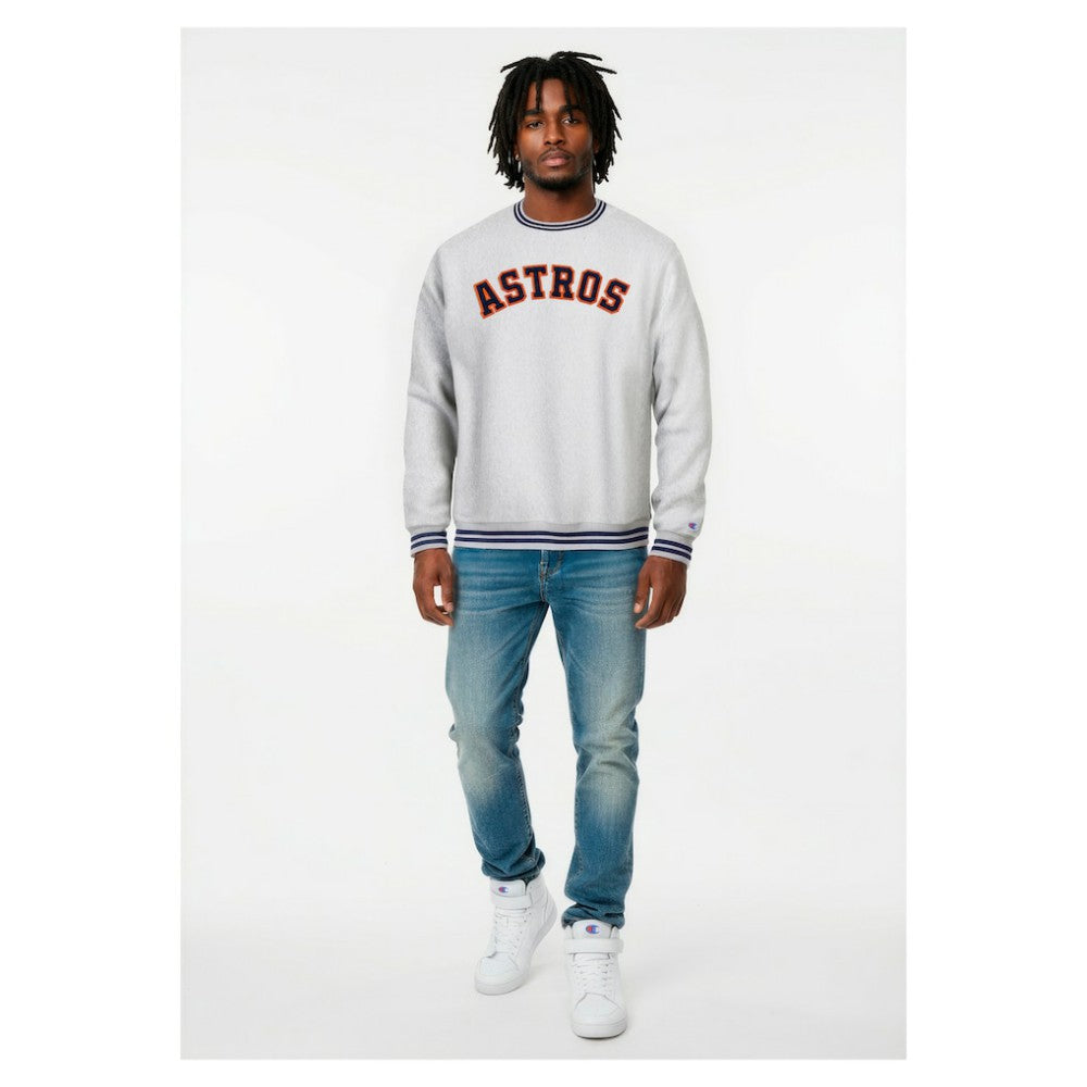 Houston Astros Champion Reverse Weave Sweatshirt - Heather Gray Sweatshirts