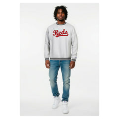 Cincinnati Reds Champion Reverse Weave Sweatshirt - Heather Gray Sweatshirts