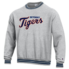 Detroit Tigers Champion Reverse Weave Sweatshirt - Heather Gray Sweatshirts