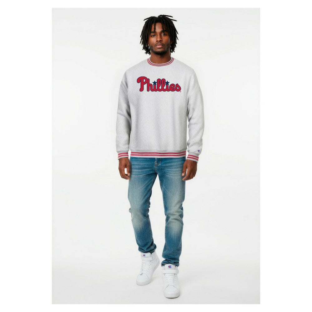 Philadelphia Phillies Champion Reverse Weave Sweatshirt - Grey Heather Sweatshirts