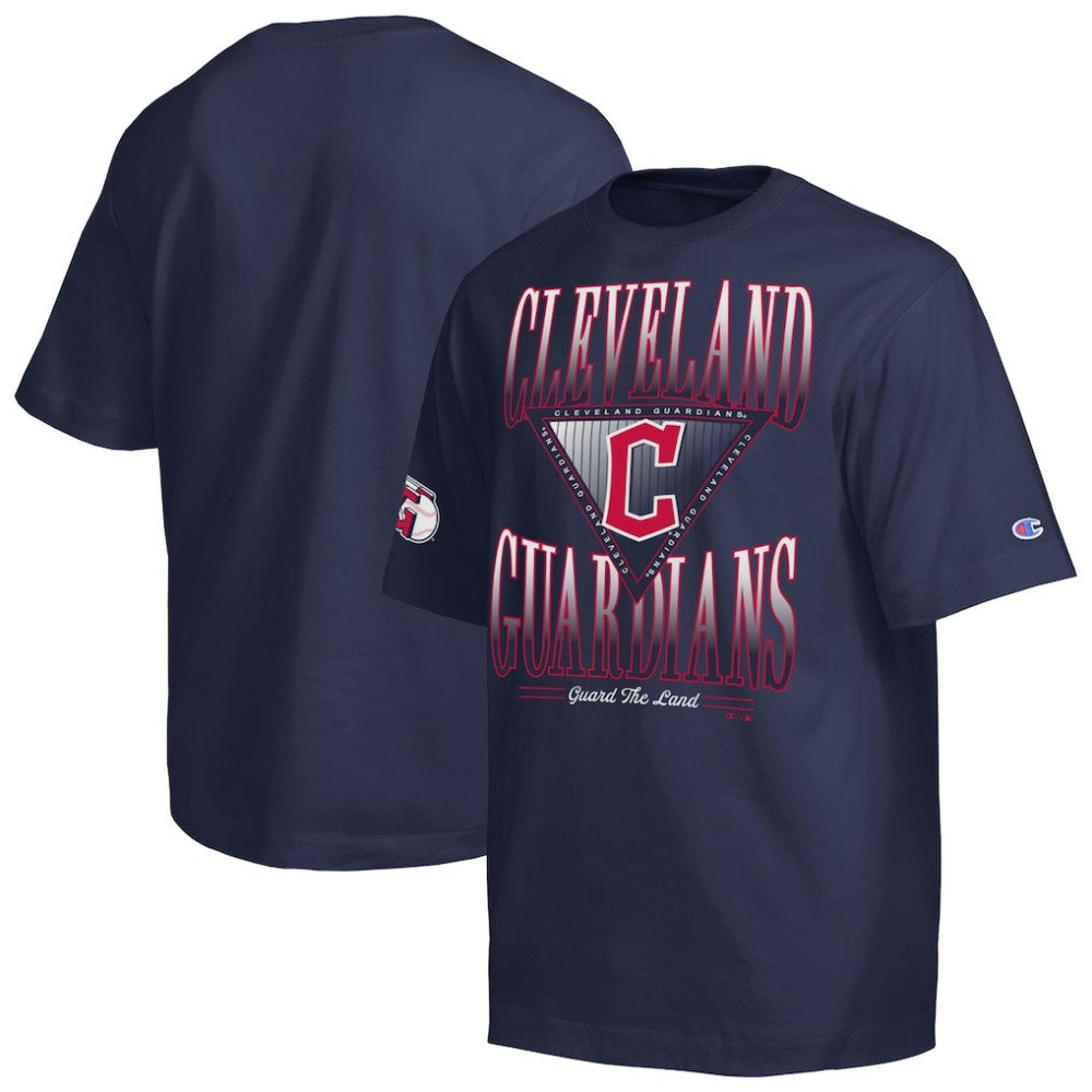 Cleveland Guardians Champion Traditions Two Locations T-Shirt - Navy T-shirts