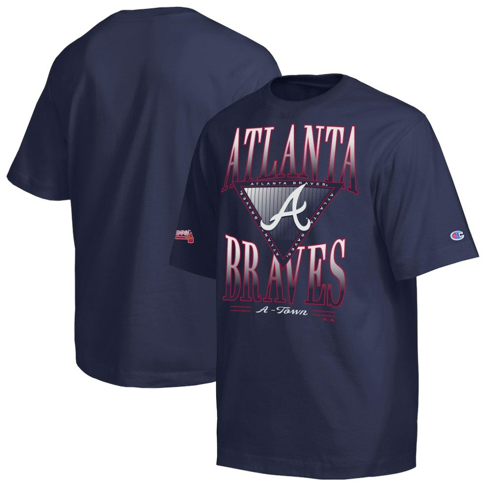 Atlanta Braves Champion Traditions Two Locations T-Shirt - Navy T-shirts