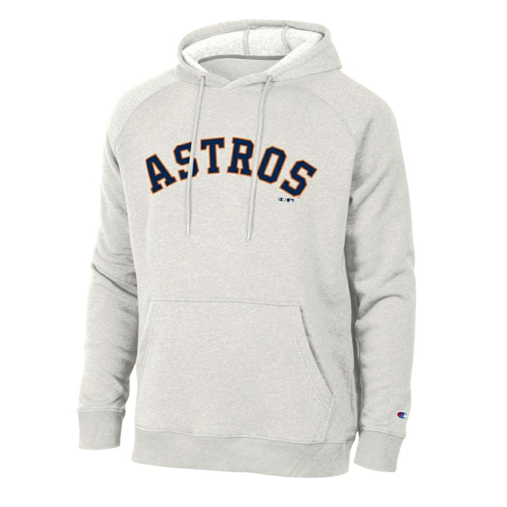 Houston Astros Champion Triumph Tri-Blend Raglan Hoodie - Heathered Core Ultra Light Grey Hoodies