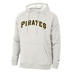 Pittsburgh Pirates Champion Triumph Tri-Blend Raglan Hoodie - Heathered Core Ultra Light Grey Hoodies