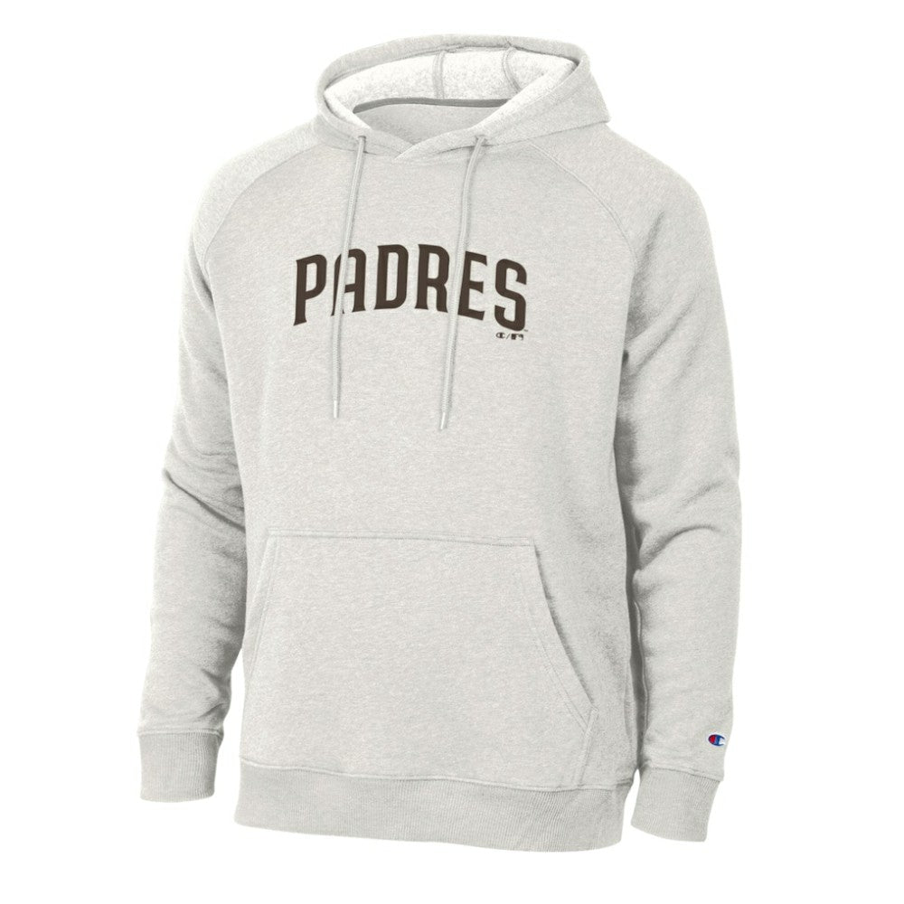 San Diego Padres Champion Triumph Tri-Blend Raglan Hoodie - Heathered Core Ultra Light Grey Hoodies