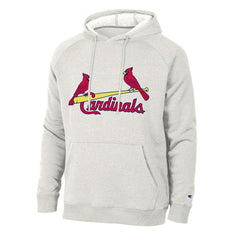 St. Louis Cardinals Champion Triumph Tri-Blend Raglan Hoodie - Heathered Core Ultra Light Grey Hoodies