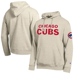Chicago Cubs Champion All Star Chenille Patch Hoodie - Oatmeal Hoodies