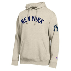 New York Yankees Champion All Star Chenille Patch Hoodie - Oatmeal Hoodies