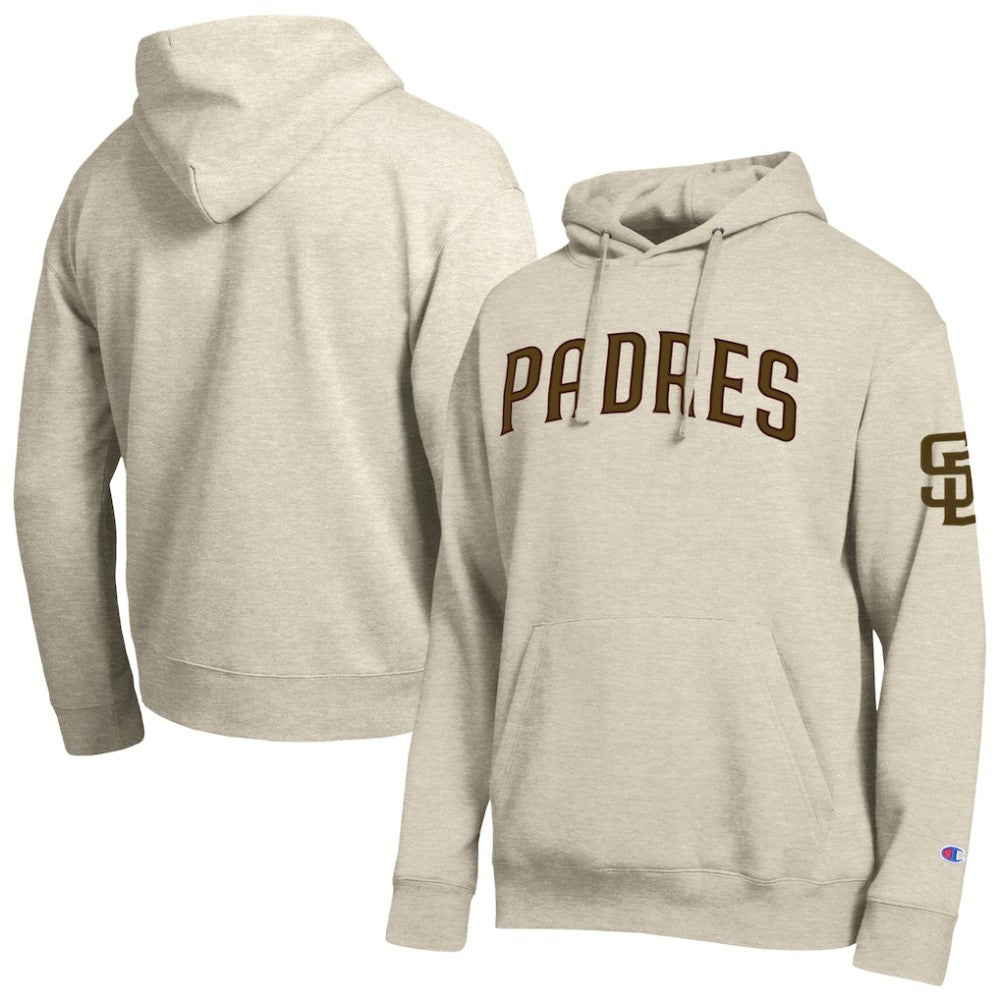 San Diego Padres Champion All Star Chenille Patch Hoodie - Oatmeal Hoodies