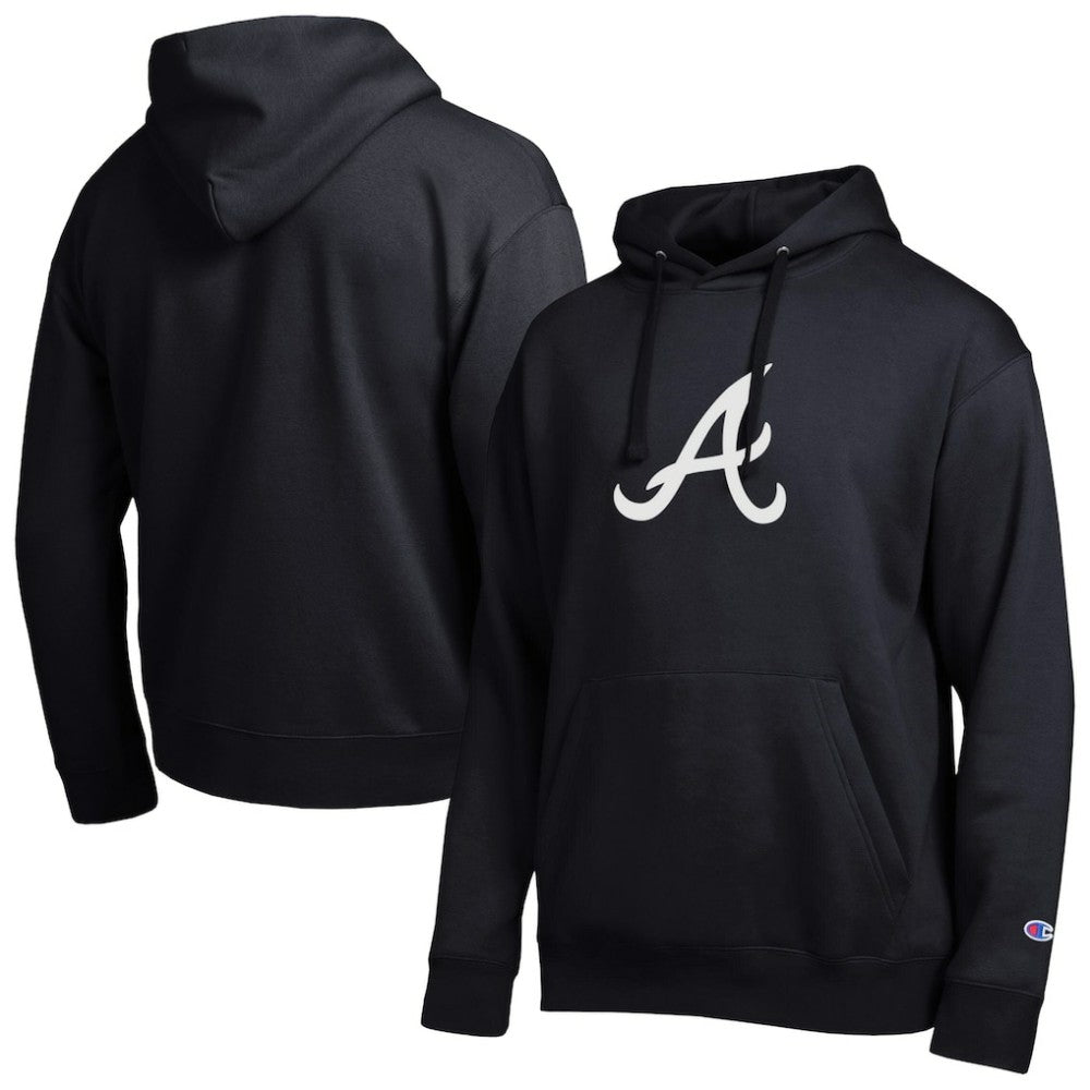 Atlanta Braves Champion All Star Embroidered Logo Hoodie - Black Hoodies