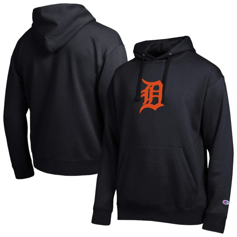 Detroit Tigers Champion All Star Embroidered Logo Hoodie - Black Hoodies
